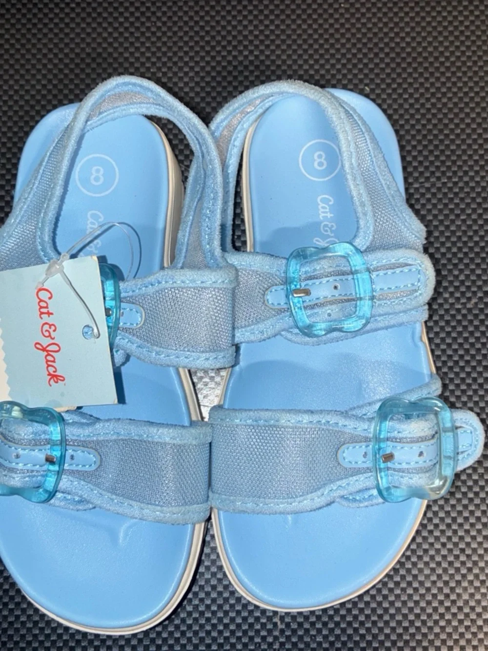 Cat & Jack Blue Girls Adjustable Buckle Sandals